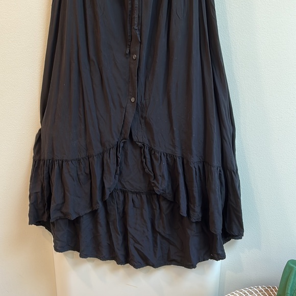 Loft black dress with ruffles size medium. - Picture 3 of 7